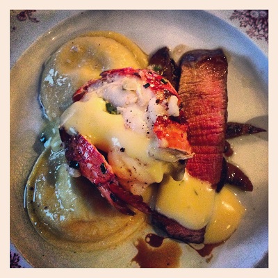 Lobster ravioli at The Emerson