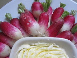 Radishes with butter